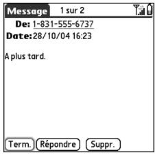 PALM TREO 650 - Composition d'un appel à partir d'une page web ou d'un message - 1
