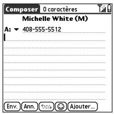 PALM TREO 650 - Création et envoi d'un message texte - 1
