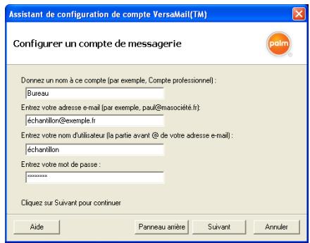 PALM TREO 680 - Configuration d'un compte pour une utilisation avec un compte microsoft MAPI - 3