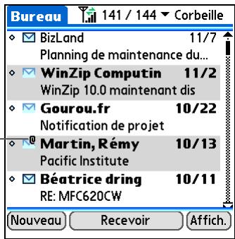 PALM TREO 680 - Utilisation d'une pièce jointe téléchargée - 1