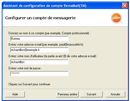 PALM TREO 680 - Configuration de versamail pour une utilisation avec un compte lotus notes - 1