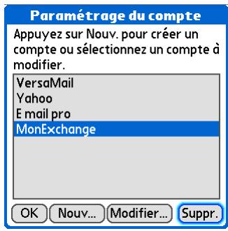 PALM TREO 680 - Suppression d'un compte - 1