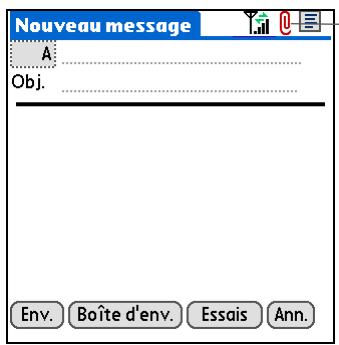 PALM TREO 680 - Joindre des fichiers aux messages sortants - 2