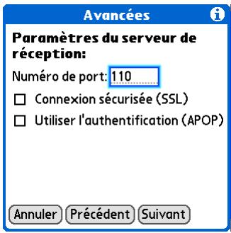 PALM TREO 680 - Paramétrage des options de messagerie avancées - 1