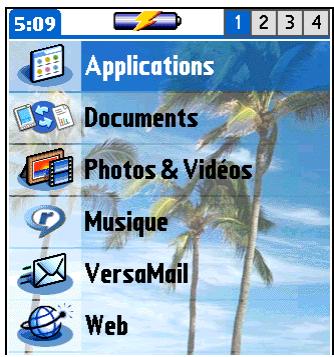 PALM TUNGSTEN E2 - Navigation dans la vue favoris - 1