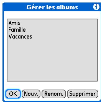 PALM TUNGSTEN E2 - Organisation des photos ou des vidéos dans des albums - 4