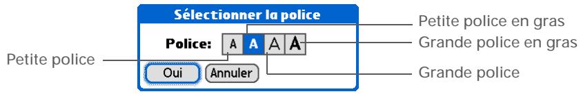 PALM TUNGSTEN E2 - Modification des polices de l'écran - 5