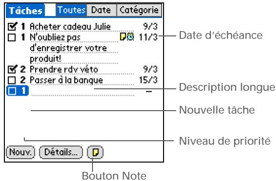 PALM TUNGSTEN E2 - Création d'une tâche - 2