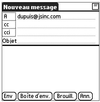 PALM TUNGSTEN T3 - Pour entrer l'adresse : - 1
