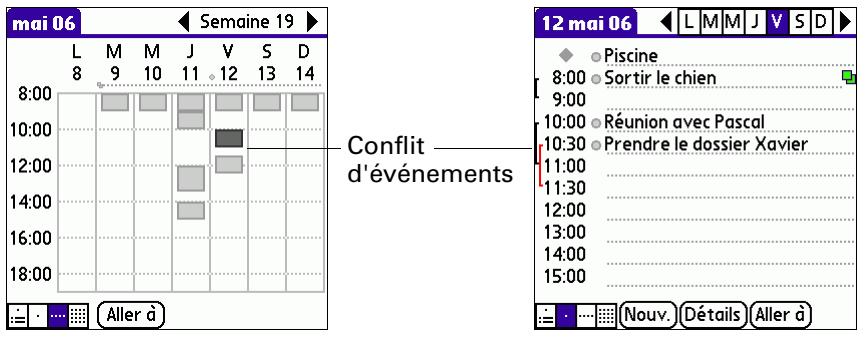 PALM TUNGSTEN T3 - Réparation des conflits d'événements - 1