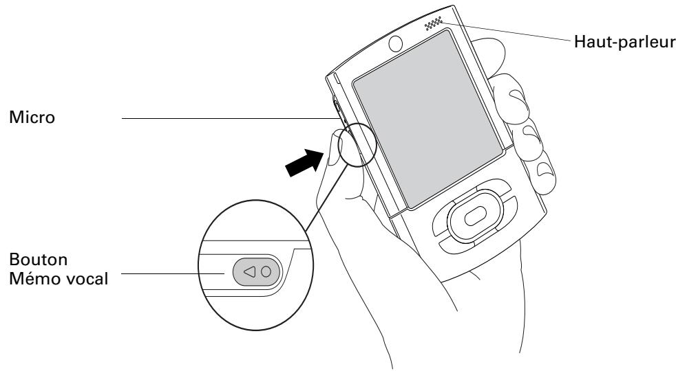 PALM TUNGSTEN T3 - Pour ouvrir l'application mémo vocal : - 1