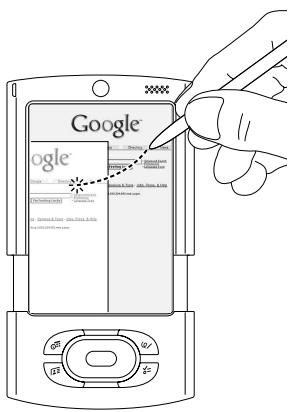 PALM TUNGSTEN T3 - Affichage des différentes parties d'une page web - 1