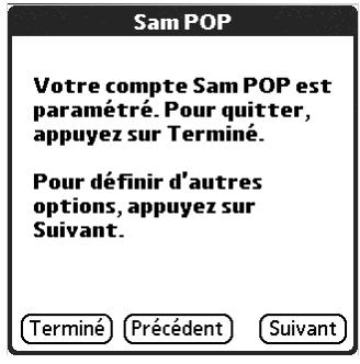 PALM TUNGSTEN T3 - Pour saisir les paramètres des serveurs de messagerie : - 2