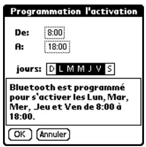 PALM TUNGSTEN T3 - Pour activer l'activation à distance à des heures précises : - 2