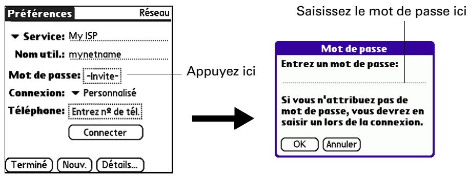 PALM TUNGSTEN T3 - Pour saisir un mot de passe : - 1