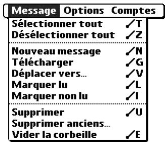 PALM TUNGSTEN T3 - Pour marquer des messages comme étant lus ou non lus : - 2