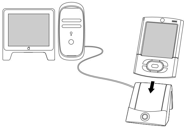 PALM TUNGSTEN T3 - Pour effectuer une opération hotSync locale sur macintosh : - 1