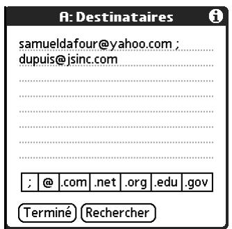 PALM TUNGSTEN T3 - Pour entrer l'adresse : - 4