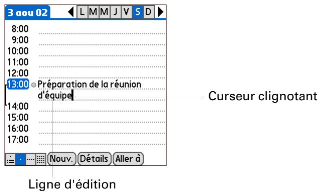 PALM TUNGSTEN T3 - Modification d'un enregistrement - 1