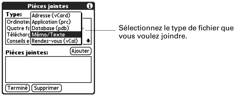 PALM TUNGSTEN T3 - Ajout de fichiers à partir d'une application d'ordinateur de poche - 1