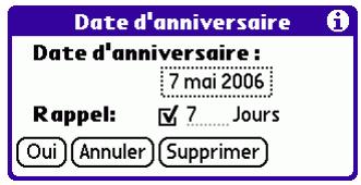 PALM TUNGSTEN T3 - Nom de champ fonction - 2