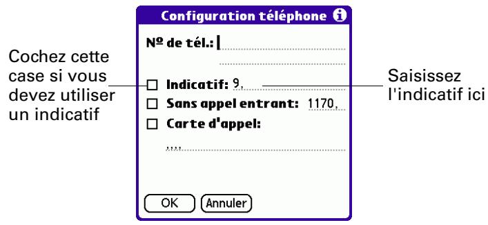 PALM TUNGSTEN T3 - Pour saisir un indicatif : - 1