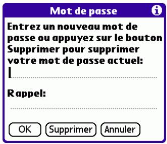 PALM TUNGSTEN T3 - Pour modifier ou supprimer votre mot de passe - 2
