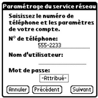PALM TUNGSTEN T3 - Pour configurer une connexion d'accès à distance : - 1