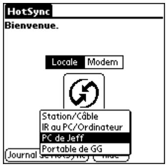 PALM TUNGSTEN T3 - Préparation de l'ordinateur de poche pour une opération hotsync par communication bluetooth - 1