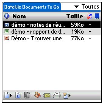PALM TX - Ouverture de fichiers dans documents - 2
