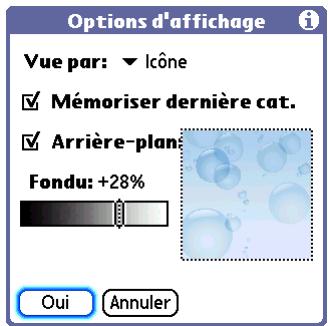 PALM TX - Modification de l'arrêté-plan de votre écran - 2