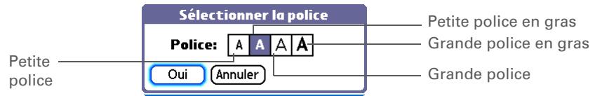 PALM TX - Modification des polices de l'écran - 1