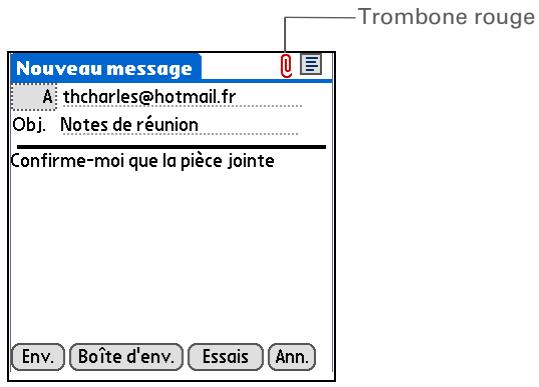 PALM TX - Joindre un fichier à partir de votre ordinateur de poche - 2