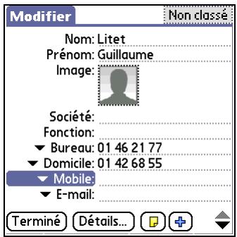 PALM TX - Ajout d'un contact - 3