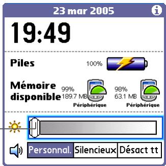 PALM TX - Réglage de la luminosité - 1