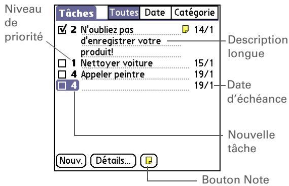 PALM TX - Création d'une tâche - 1