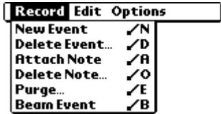 PALM V - Record menu - 1