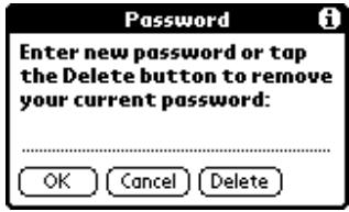 PALM V - To change or delete your password: - 2