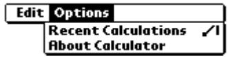 PALM V - Options menus - 1