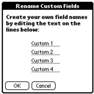 PALM V - Rename Custom Fields - 1