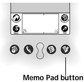 PALM V - To open Memo Pad: - 1