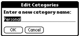 PALM V - To rename a category: - 2