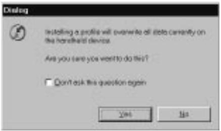 PALM V - Creating a user profile - 4