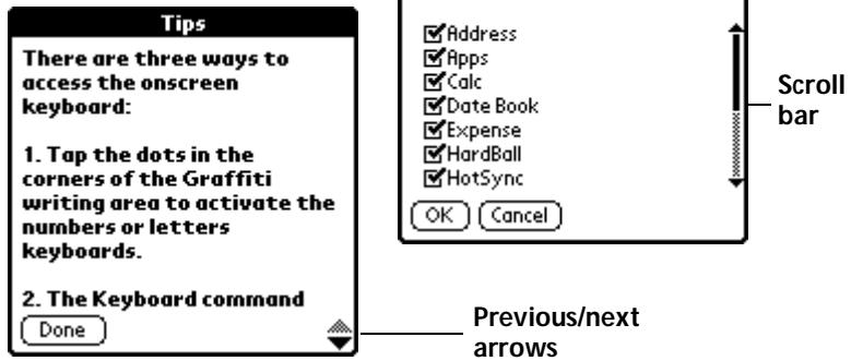 PALM V - Elements of the organizer interface - 2