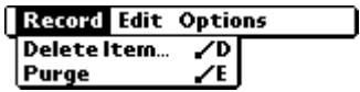 PALM V - Record menu - 1