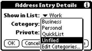 PALM V - Default categories - 1