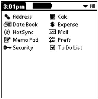 PALM V - Changing the Applications Launcher display - 1