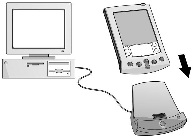 PALM V - Performing a HotSync operation for the first time - 2