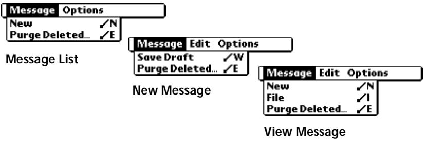 PALM V - Message menus - 1