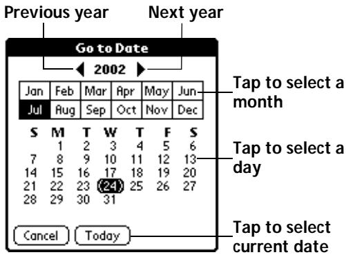 PALM V - To schedule an event for another day: - 2